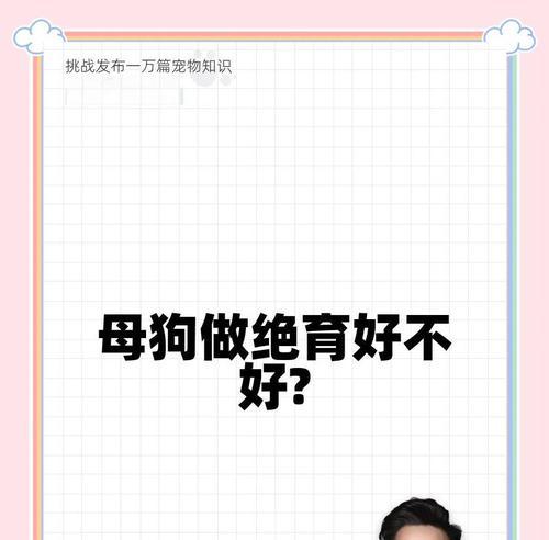 公狗绝育的好处（为何应该考虑给公狗绝育）