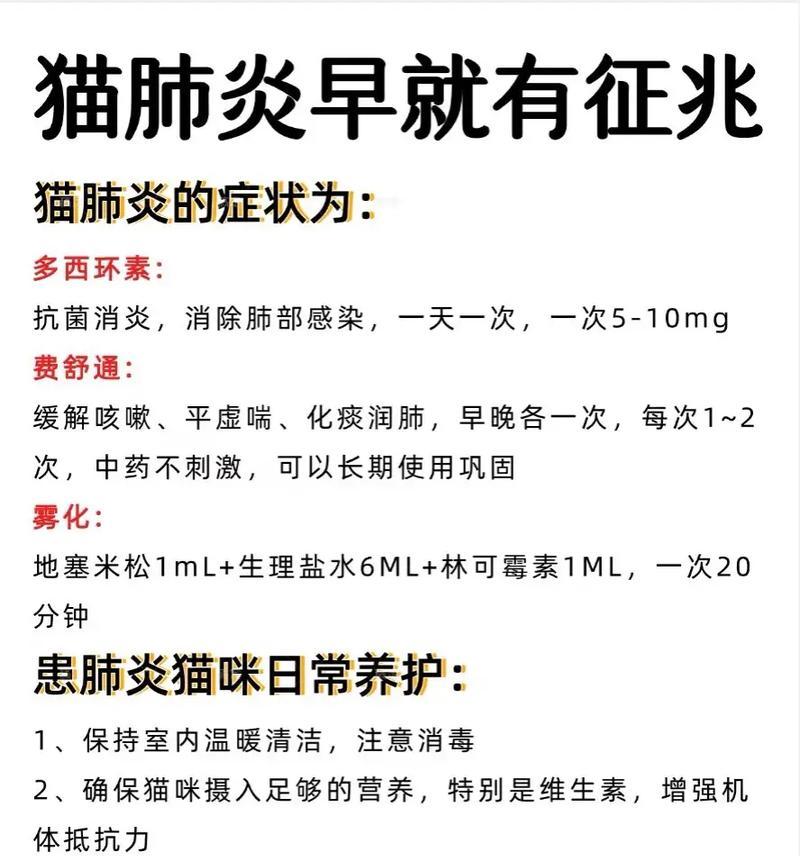 揭秘猫“吸入性肺炎”（探索猫吸入性肺炎的成因、症状和治疗方法）