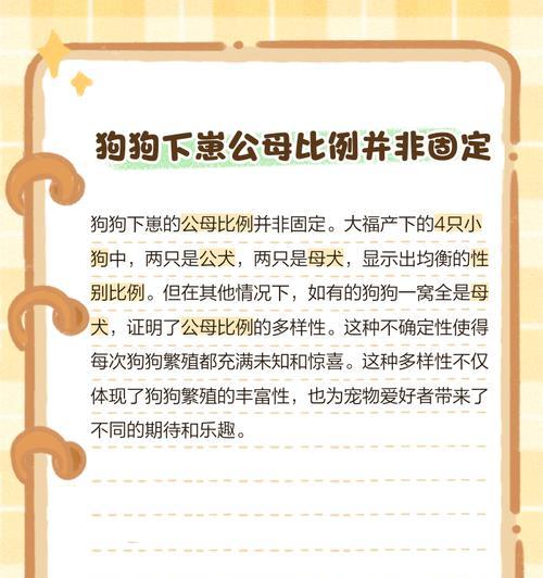 狗下崽的时间周期及变化（了解狗繁殖周期，帮助宠物主人做好准备）