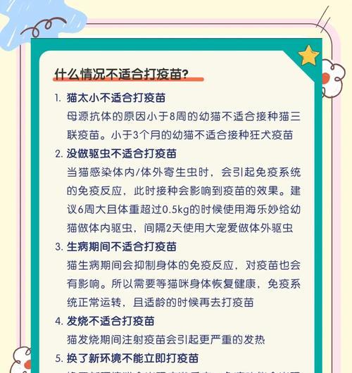幼猫预防针的时机与重要性（打预防针保护幼猫健康）